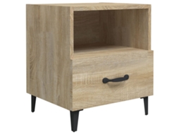 Bedside Cabinet, Bedside Cabinets Vidaxl Marrom Madeira Processada (n/a)