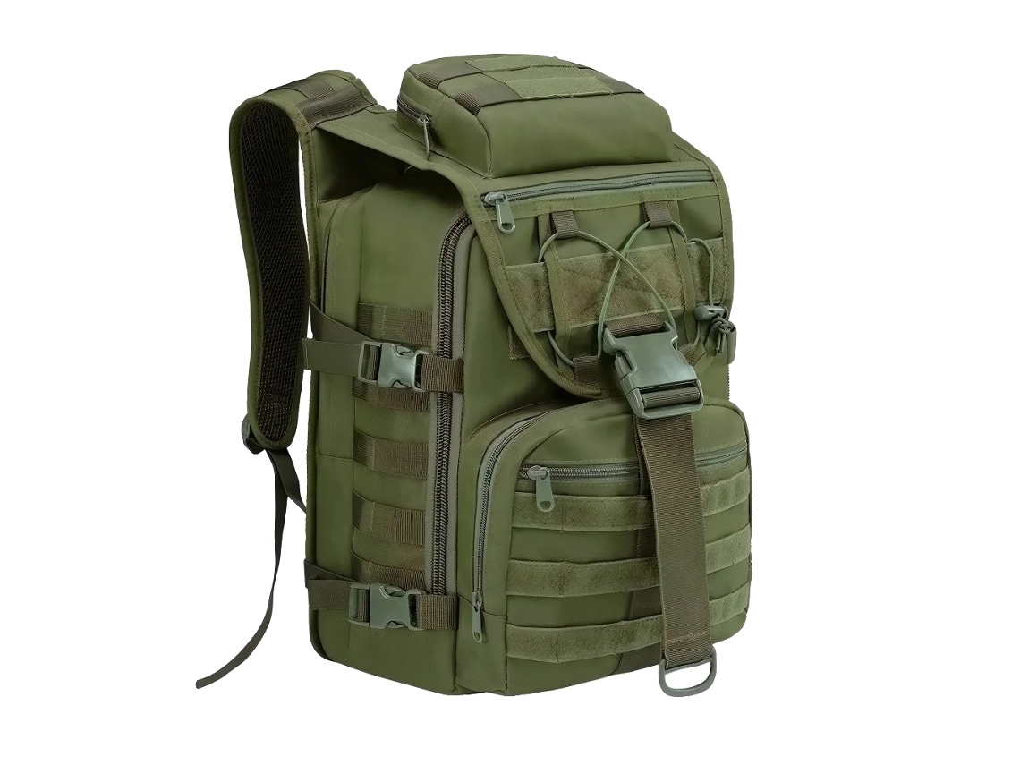 Mochila Tática, Capacidade De 35l, Sistema De Transporte Confortável, Verde