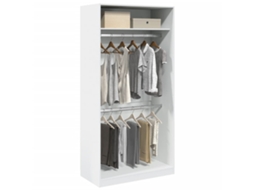 Vidaxl Roupeiro 100x50x200 Cm Contraplacado Branco