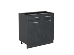 Móvel de cozinha Vicco R-Line, concreto preto, 80 cm sem bancada