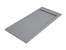 Base De Chuveiro Ambar 80x100 Cm Cimento Grelha Cimento