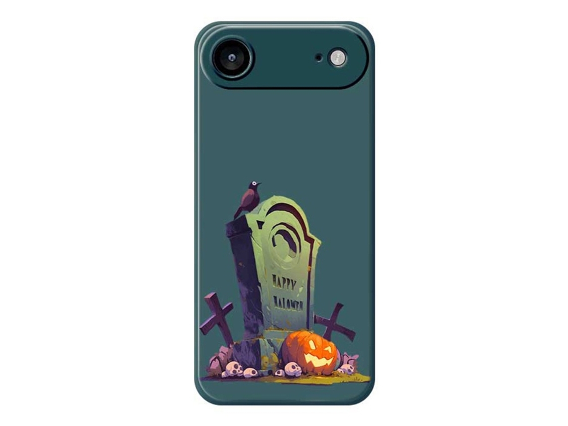 Capa Para Iphone Air Com Estampa De Lápide De Halloween Em Tpu - Verde