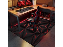Tapete Cadeira Piso Escritório Protetor Antiderrapante 100 X 110 Cm Madeira Gamer, Escritório, Madeira,
