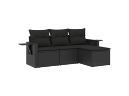 Garden Sofa Set, Garden Sofa Sets Vidaxl Preto Rattan / Vime (n/a)