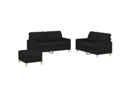 Sofa Set, Sofa Sets Vidaxl Preto Tecido (n/a)