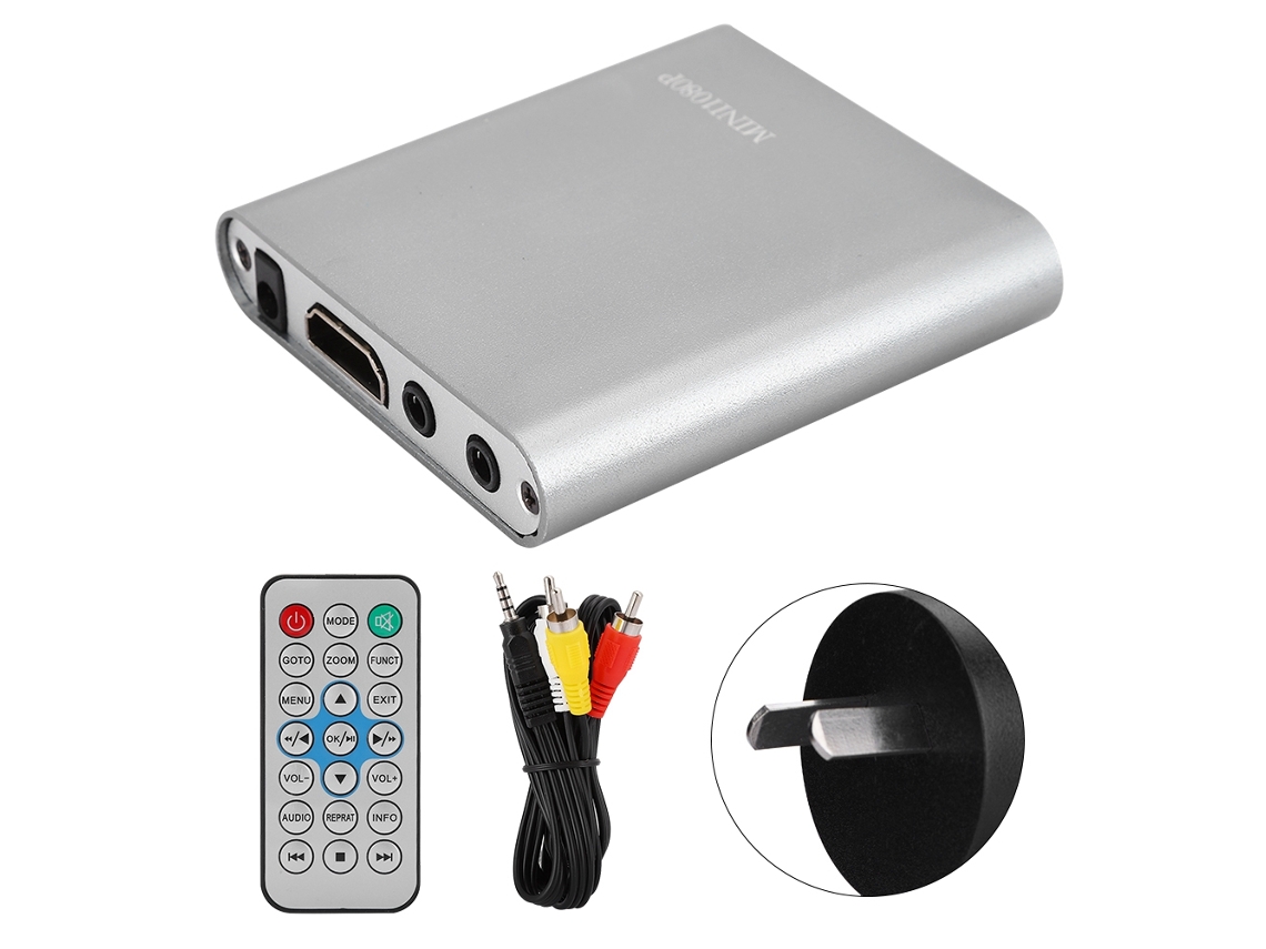 Aetheria reprodutor de Mídia Digital Hdmi 1080p com Controle Remoto, Suporta Cartão de Memória e Usb