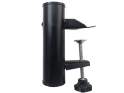 Suporte de guarda-chuva para jardim com abraçadeira e base pesada, portátil, 15x4cm, preto | S/MARCA