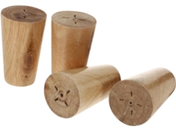 Conjunto De 4 Pés Madeira Maciça Para Móveis, Incluindo Protetores De Piso, Ideais Para Armários E Mesas De Centro