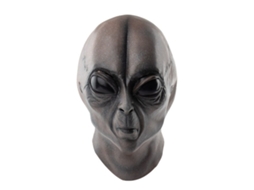 Máscara De Caveira Alienígena Cosplay Horror Látex Capacete Halloween Baile De Máscaras Roupas Festa Fantasia