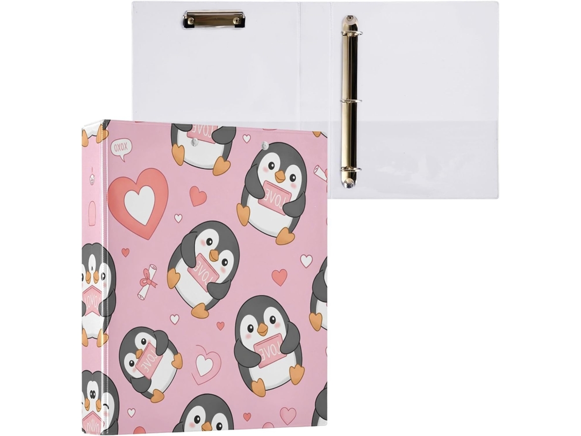 Pasta de 3 Argolas para Papel Tamanho Carta , Organizador Redondas com Prancheta, Suporte Pran (27,9 X 21,6 Cm)