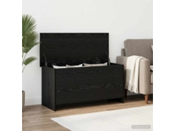 Vidaxl Baú De Armazenamento Carvalho Preto 100 X 40 X 50 Cm