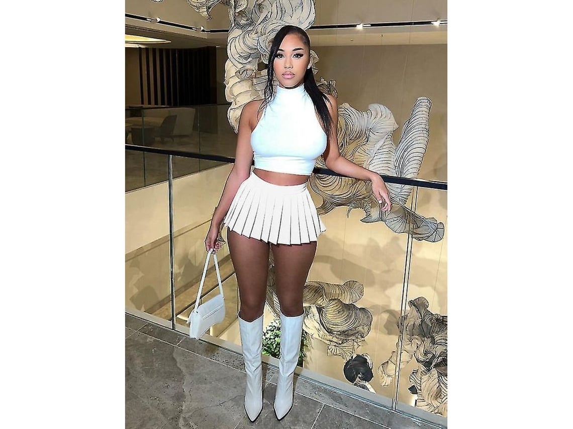 2026 falda Plisada Mini de Alta Elasticidad para Mujer Estilo Y2k Verano 2023 Moda Sexy Club Ropa A line Tela Poliéster Spandex