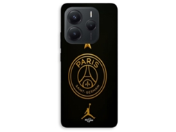 Capa Para Xiaomi Redmi Note 14 5g Psg Logotipo Jordan Dourado Estrela Campeã Maniacase
