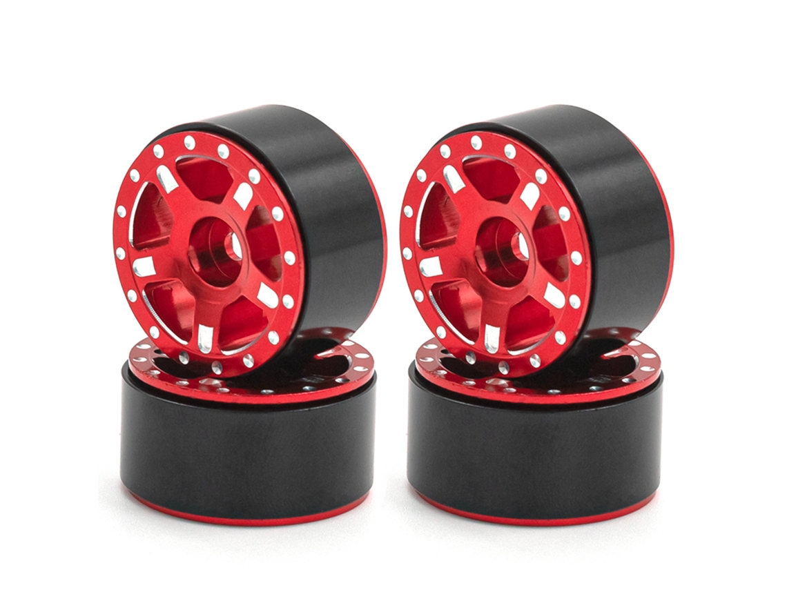 Mali aro de Liga de Alumínio Beadlock Jogo de 4 para Carro Rc 1/24 Axial Scx24 90081 Axi00005 C10 Axi00006 Axi00002