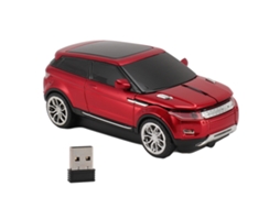 Rato Sem Fio Para Jogos Em Forma De Carro 2.4ghz 1600 Dpi Usb Vermelho Para Laptop