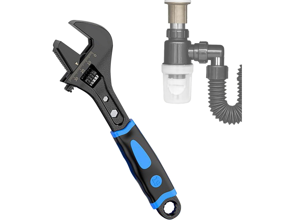 Chave Inglesa Ajustável À Prova D'água | Ergonômica Em Metal – Portátil