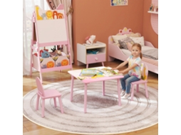 Mesa Infantil 2 Meninas 3 Cadeiras Infantis Padrão Meninos Rosa 8 Anos