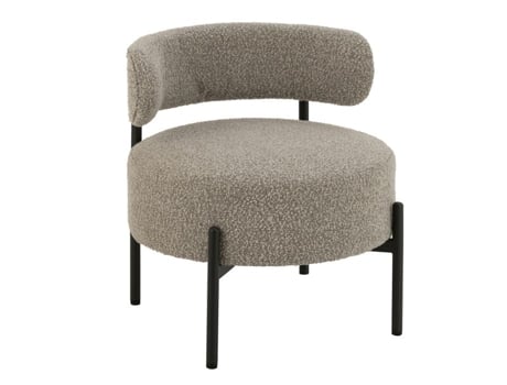 Cama De Descanso Confortável Para Sala Cinza 63x63x68 Cm Jline