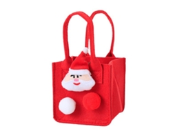 Saco de Natal Feltro Doces Presentes Crianças Festas Decor