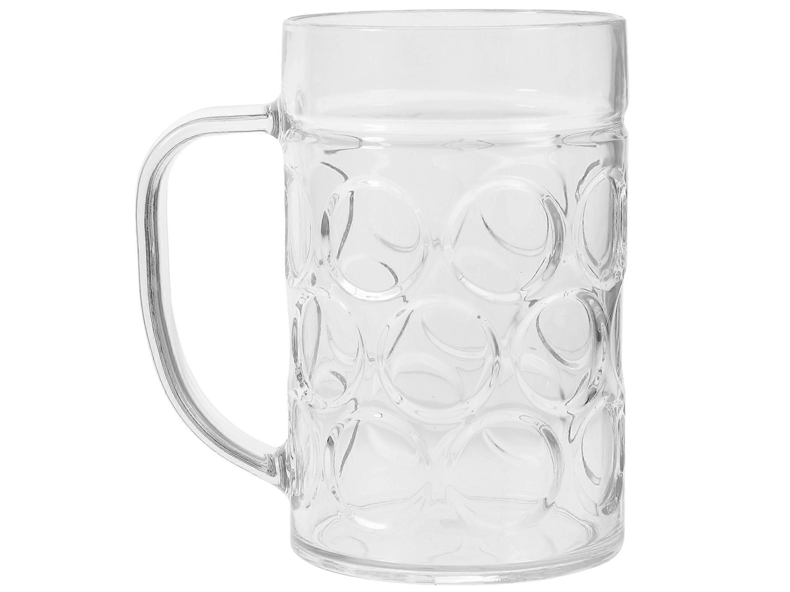 Caneca De Plástico Transparente De 530ml Com Alça Para Festas E Bar