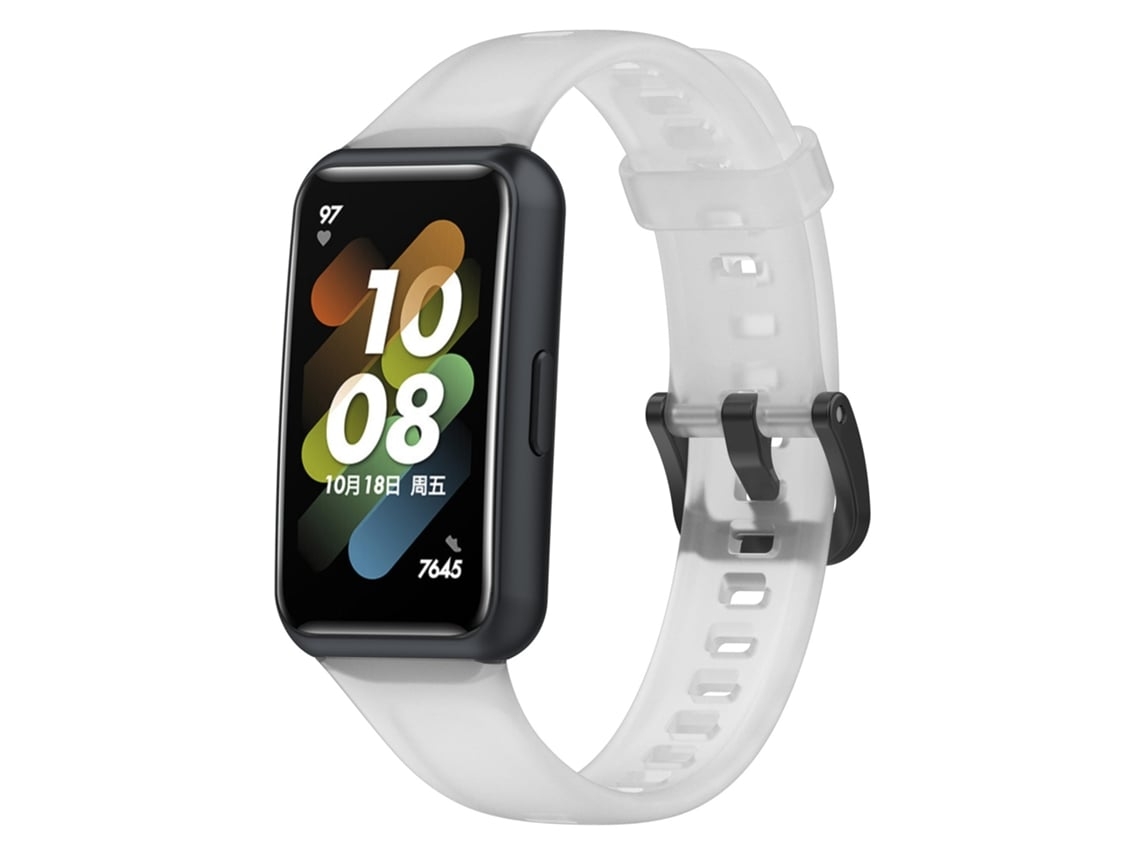 Lurelia Pulseira Ajustável De Silicone Translúcido, Compatível Com Huawei Band 7 Branca