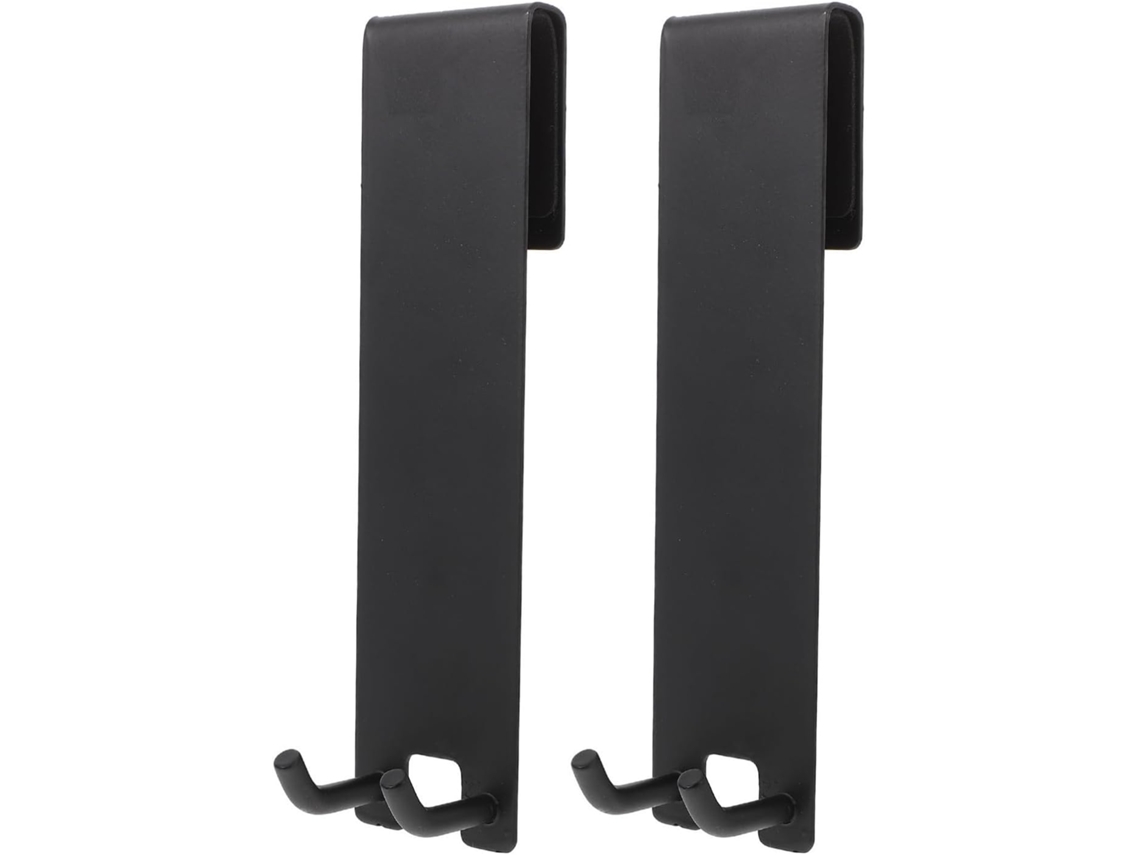 Ganchos Para Porta De Box Em Aço Inoxidável Preto, Fácil Instalação E