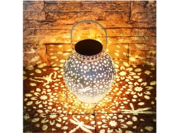 2026 linterna Solar Exterior de Metal com Led Bicolor, Termo Antigo Branco para Jardim Suspenso Ip65
