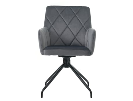 Conjunto De 4 Poltronas Giratórias 360°, Estilo Moderno, Almofadas Bege E Pernas Pretas Kashemano