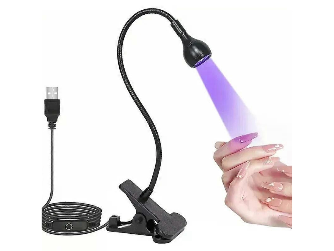 Secador de Unhas com Lâmpada Uv Comprimento Onda 395 Nm, Mesa Clipe, Mini Usb para Gel, Ferramentas Salão Manicure GOKOCO