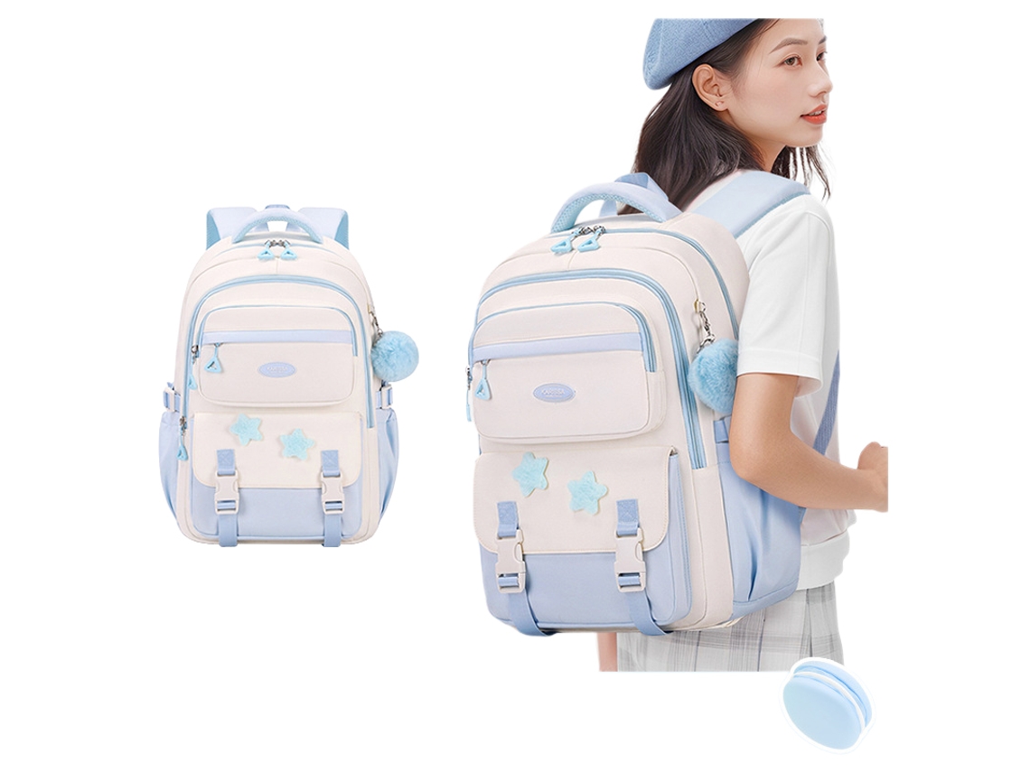 Laxiscreed Mochila Escolar De Grande Capacidade E Leve Para Estudantes E Jovens Com Rodas