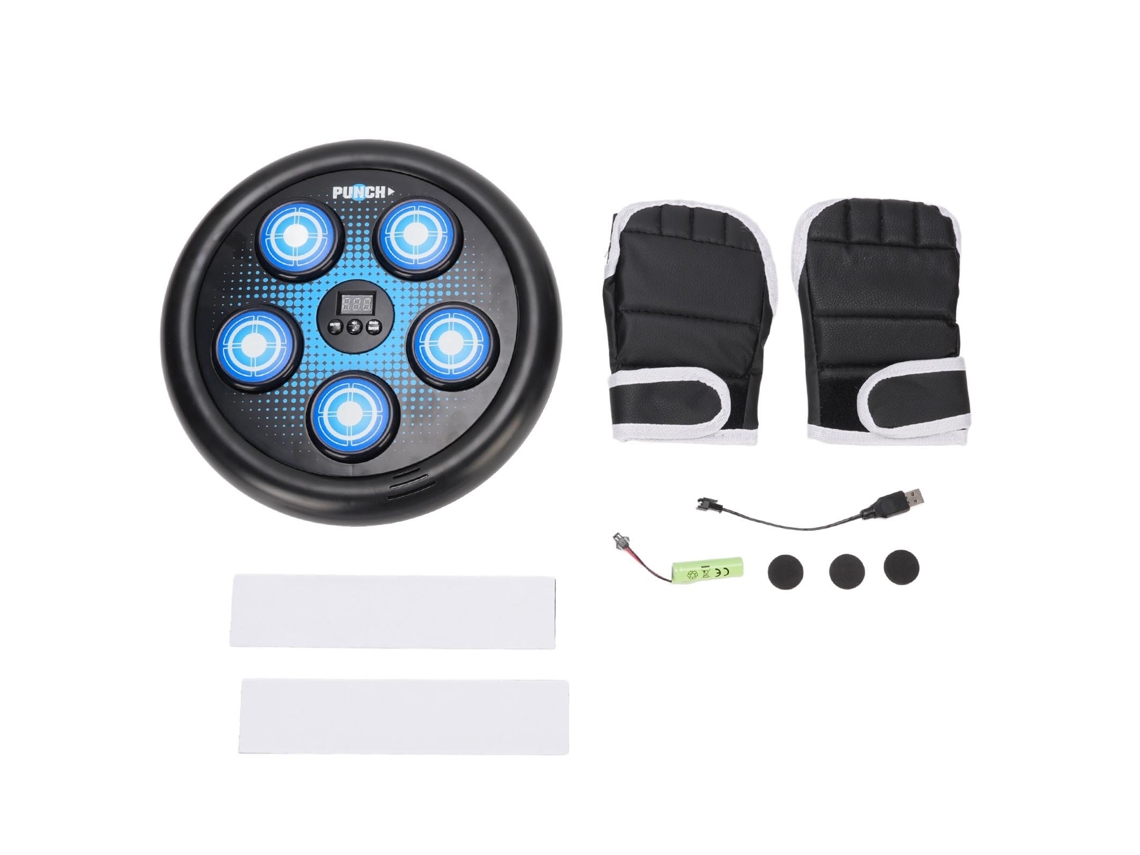 Máquina de boxe musical ATS para crianças, alvo eletrônico de parede com luvas de boxe.
