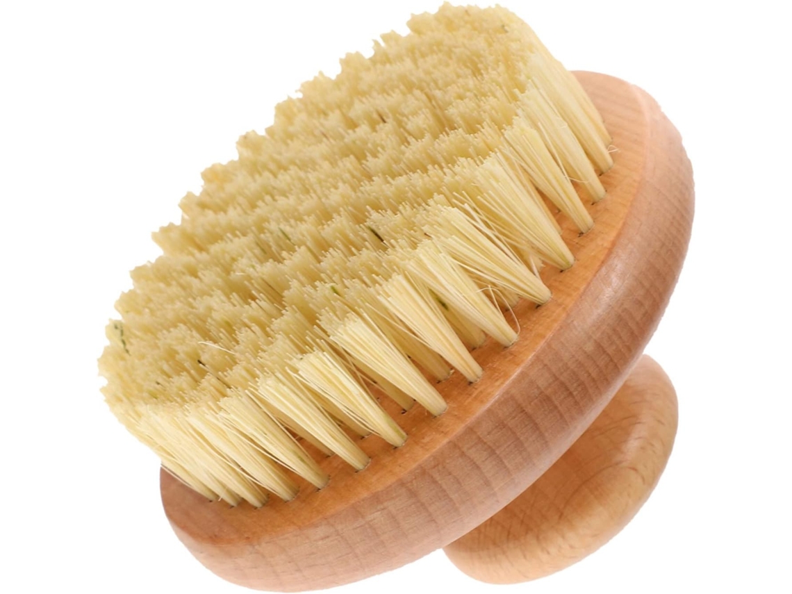 Escova Esfoliante Corporal Com Cabo Redondo E Confortável Para Escovação A Seco No Chuveiro Massagem Na Pele
