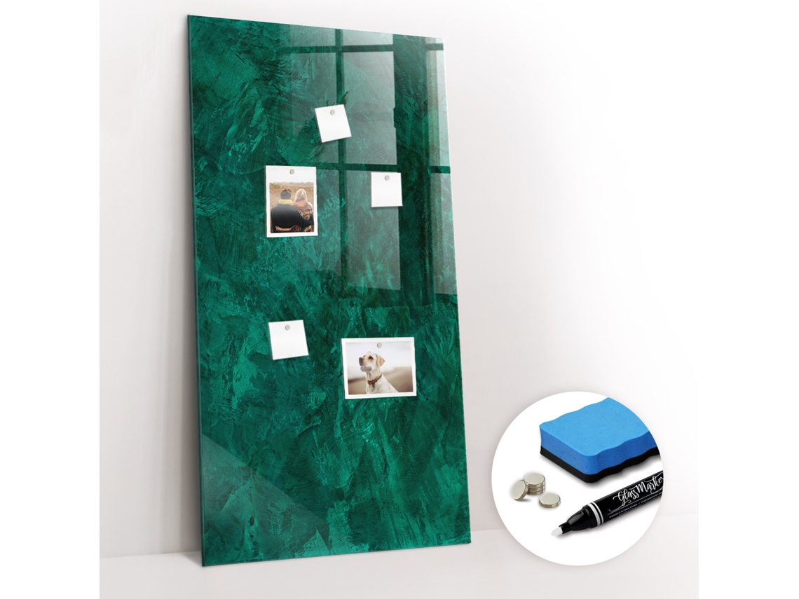 Quadro Magnético Colorido Bloco De Esmeralda Para O Escritório Espelharte (60x120 Cm)