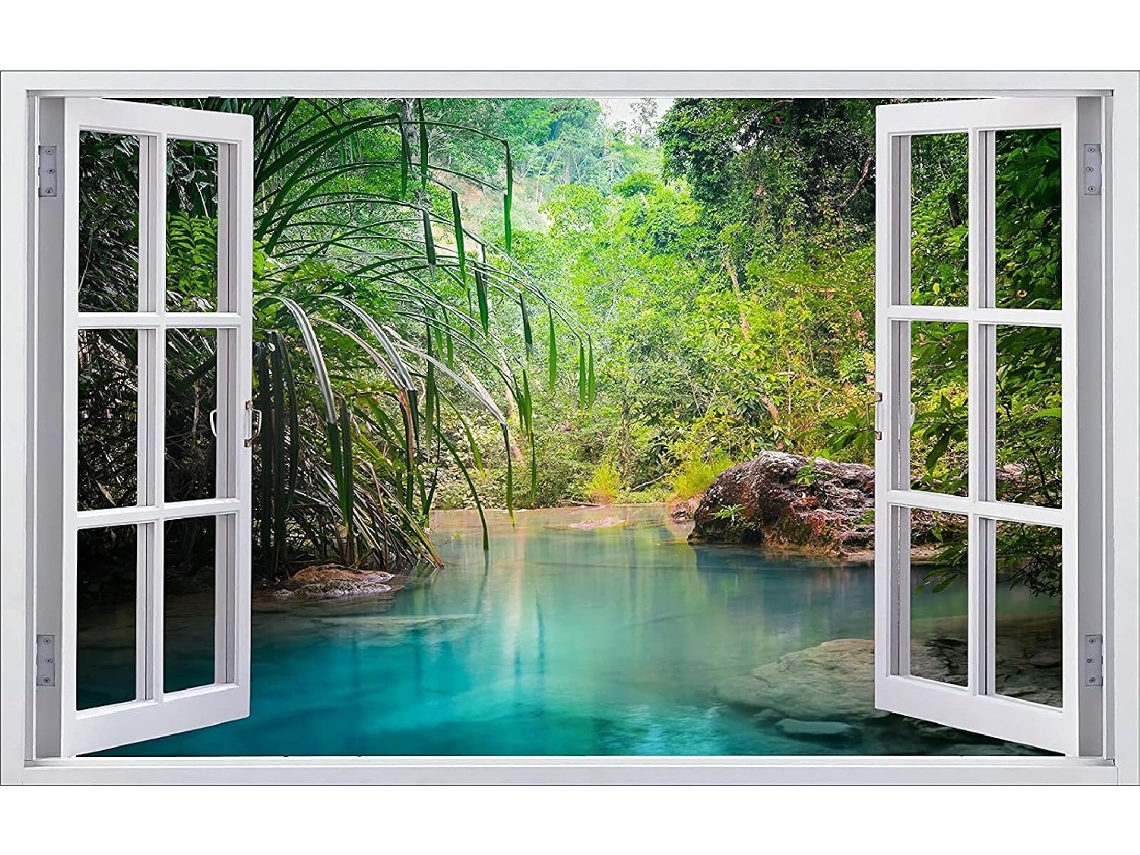 Adesivos Adesivos Efeito 3d Adesivo Rio Adesivo Decoração Murale Quarto E Sala 55x83cm