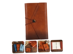 Caderno Retrô A6 com Alça, Diário de Viagem Fofo, Caderno para Anotações em Casa, Caderno Portátil em Branco BRILVIBERA