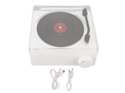 Reloj Despertador Bluetooth Pequeño de Estilo Retro Con Altavoz, Sonido Estéreo Nítido, para Dormitorio, Blanco.