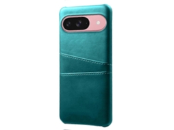 Capa Tkdaddy Para Google Pixel 10/10 Pro Com Dois Compartimentos Para Cartão, Couro Sintético Capa Rígida Para Pc, Verde