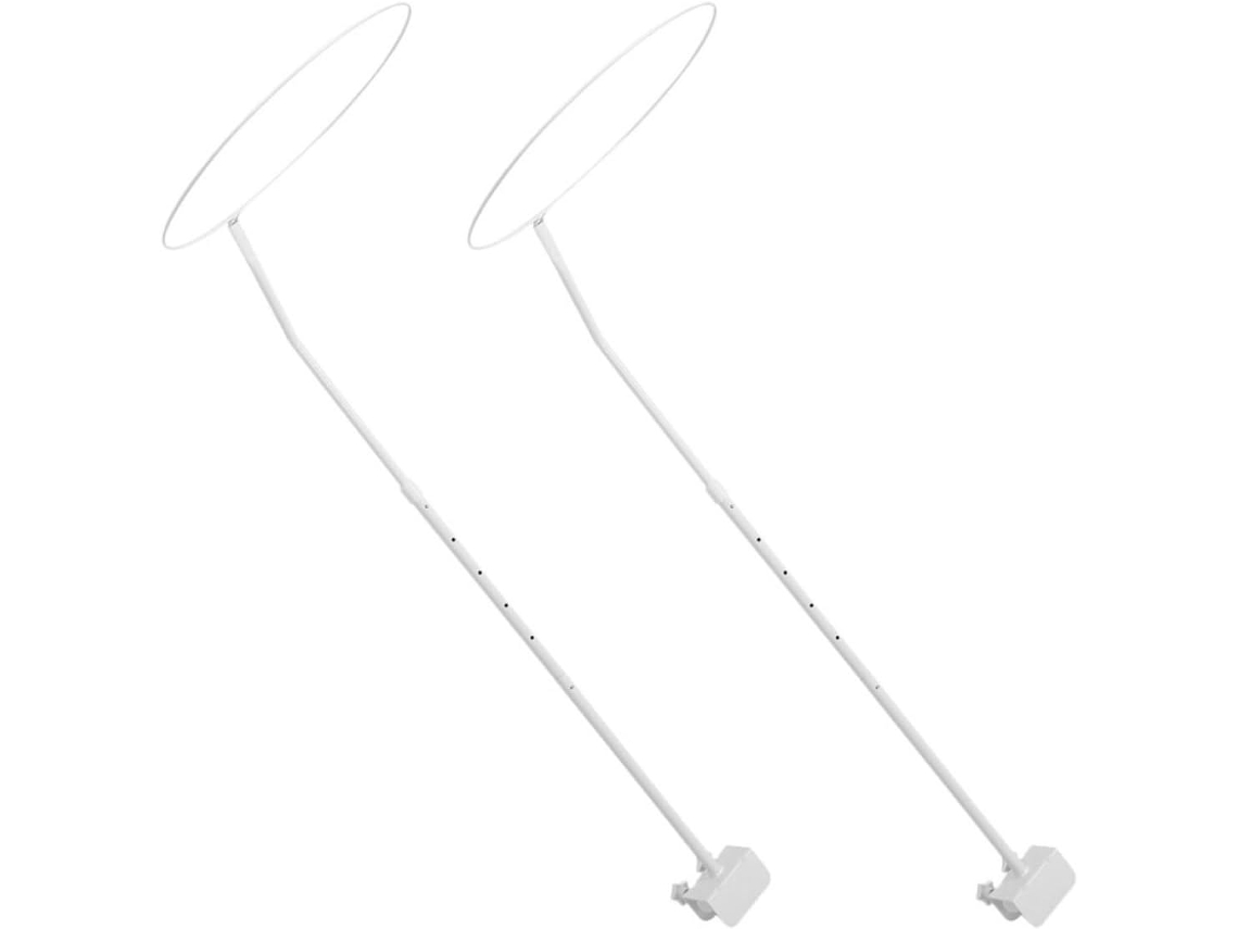 Cabilock Conjunto Com 2-suportes De Ferro Branco Para Mosquiteiro Design Clipe Duplo, Resistentes E Versáteis Para Camas