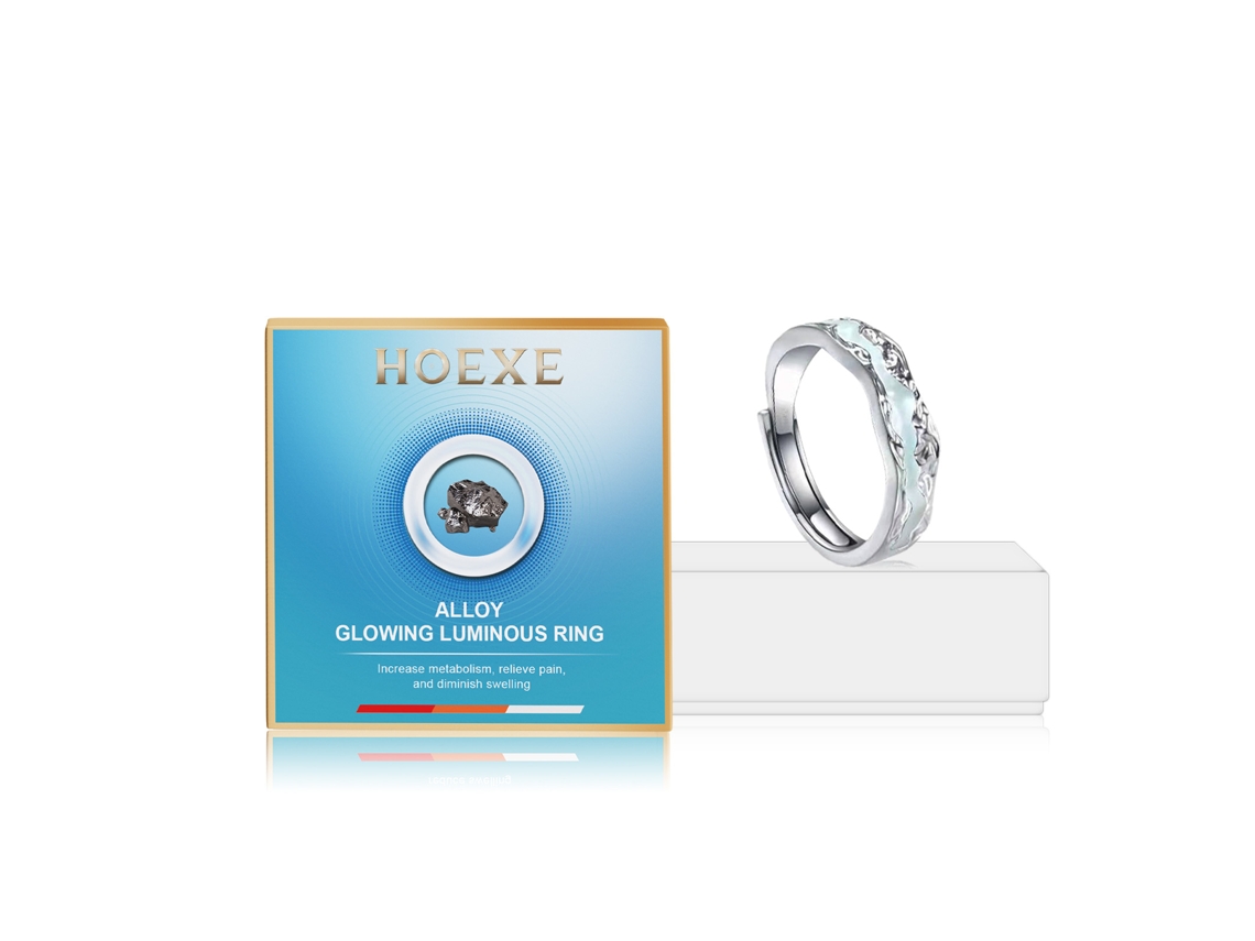 Anel Luminoso Ouro Branco Moda Elegância