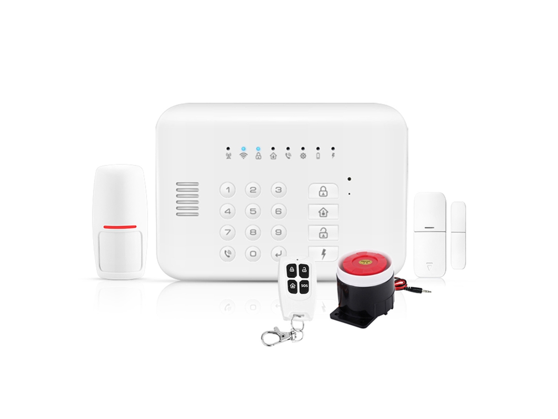 Kit Alarme Residencial Sem Fio Gsm Wifi Com Sensor De Movimento