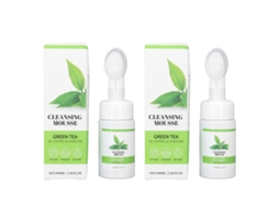 2 Unidades Mousse Limpiadora De Chá Verde 100ml Limpieza Profunda Control De Grasa Reduce Arrugas Para Piel Grasa Y Acné