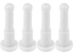 Clips de papel Upkoch, acessórios de plástico branco, leves e fáceis de usar, pacote com 4 unidades para fixação segura.
