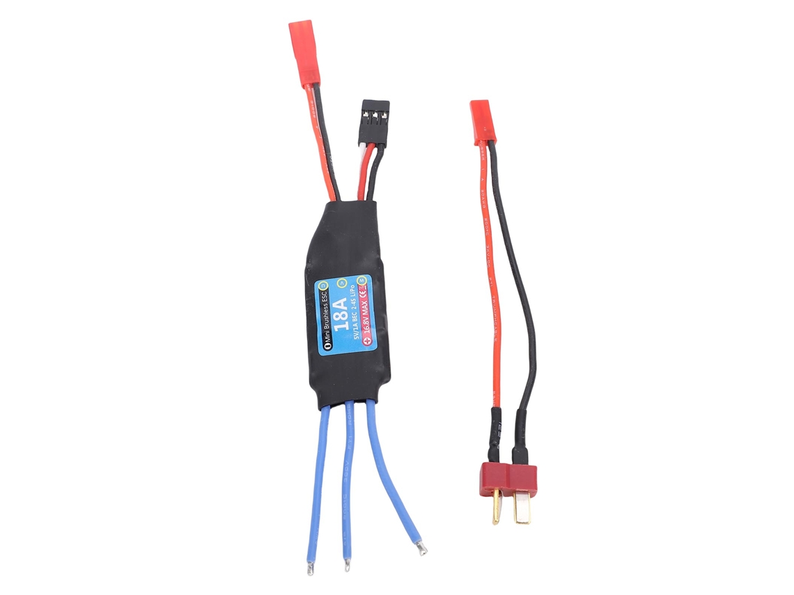 Mali controlador de Velocidade Sem Escova 18a Esc com Conector T Plug para Carros Rc 1/24 1/28