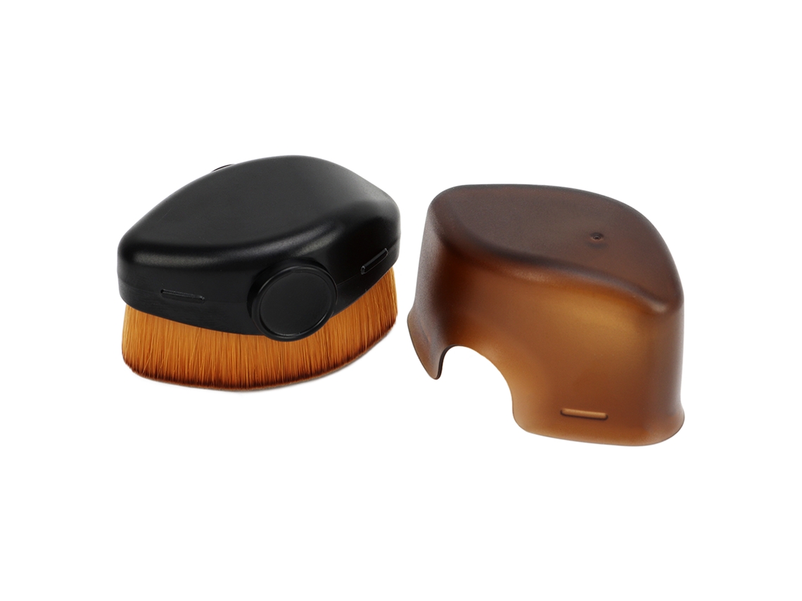 Pincel portátil Rebe para pó de unhas, removedor de poeira e limpador para manicure e maquiagem, preto.