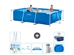 Intex Piscina Com Estrutura Retangular - 300x200x75 Cm - 8-peças S20060