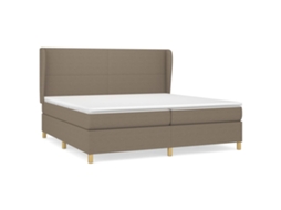 Box Spring Bed, Box Spring Beds Vidaxl Cinzento-acastanhado Tecido (200 X 200 Cm)