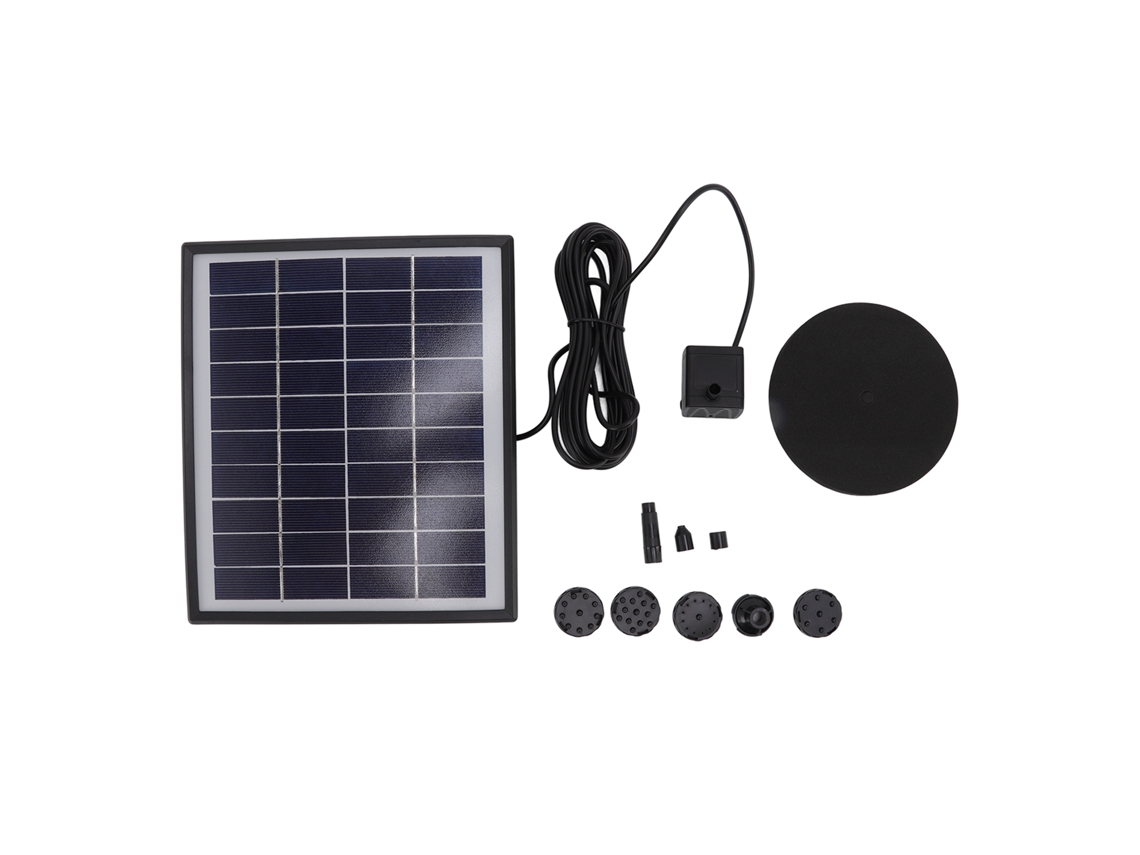 Bomba solar de fonte 5.0W, anti-entupimento, portátil, fácil de limpar, flutuante para exterior, 12V