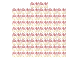100 Clipes Metálicos Portáteis E Leves Em Forma De Batatas Fritas, Para Escritório, Pequenos E Com Processo De Galvanoplastia.