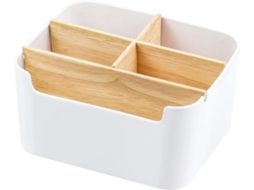 Organizador de Mesa, Porta, Canetas de Madeira, Suporte para Controle Remoto BRILVIBERA