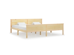 Bed Frame, Bed Frames Vidaxl Marrom Madeira De Pinho (200 X 200 Cm)